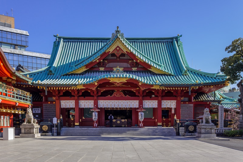 神社を移設して鬼門を封じた神田神社(神田明神)