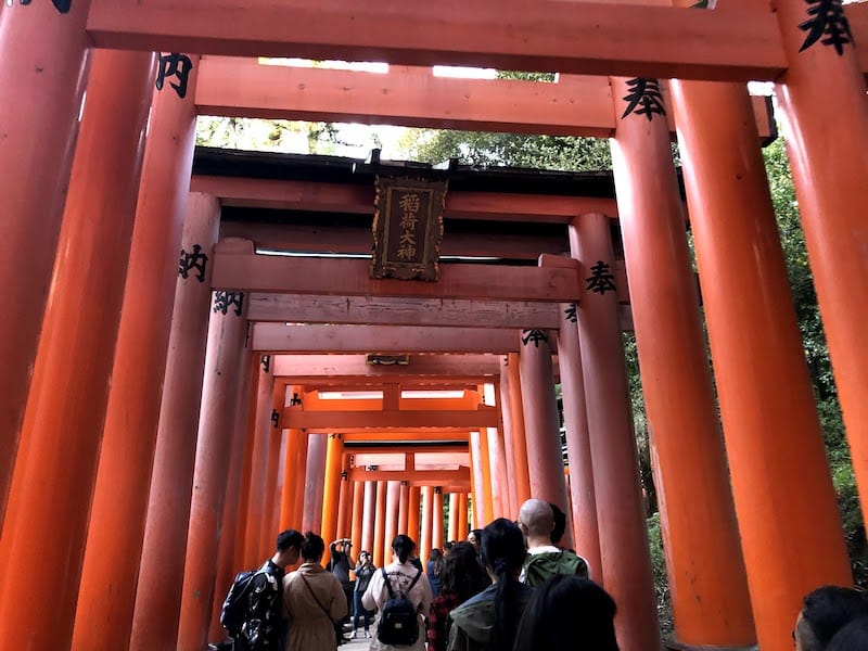 伏見稲荷大社の千本鳥居で繰り返される写真撮影大会