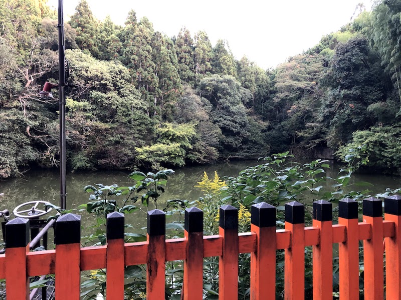 伏見稲荷大社の千本鳥居の湖