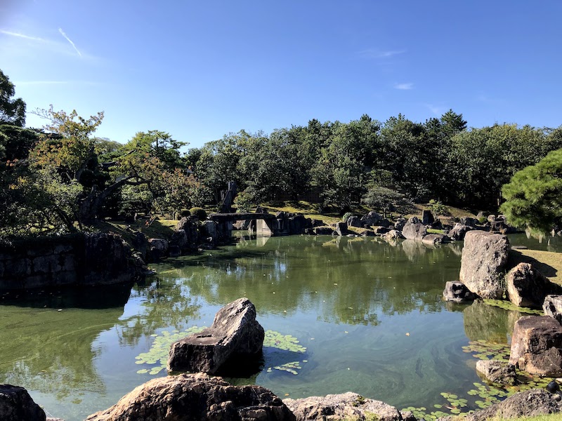 二条城の二の丸御殿の周りの日本庭園