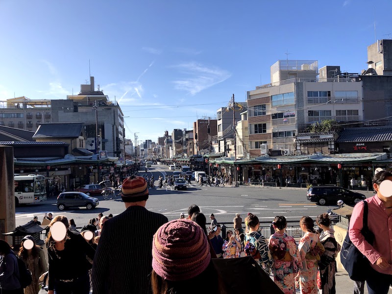 八坂神社の西門からの景色